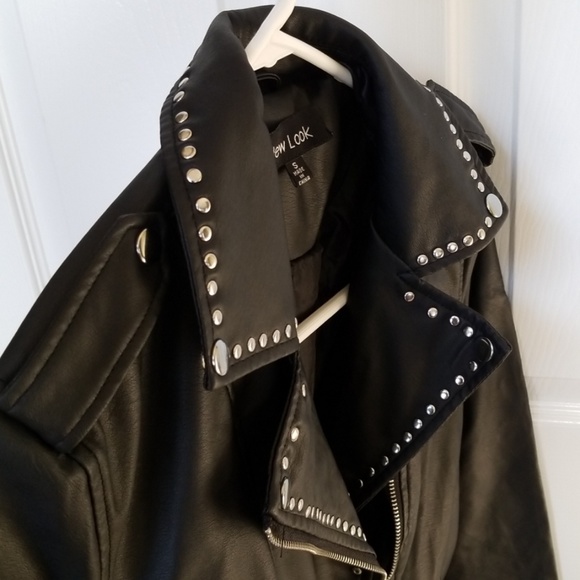 Studded Faux Leather Jacket size S - Picture 7 of 8
